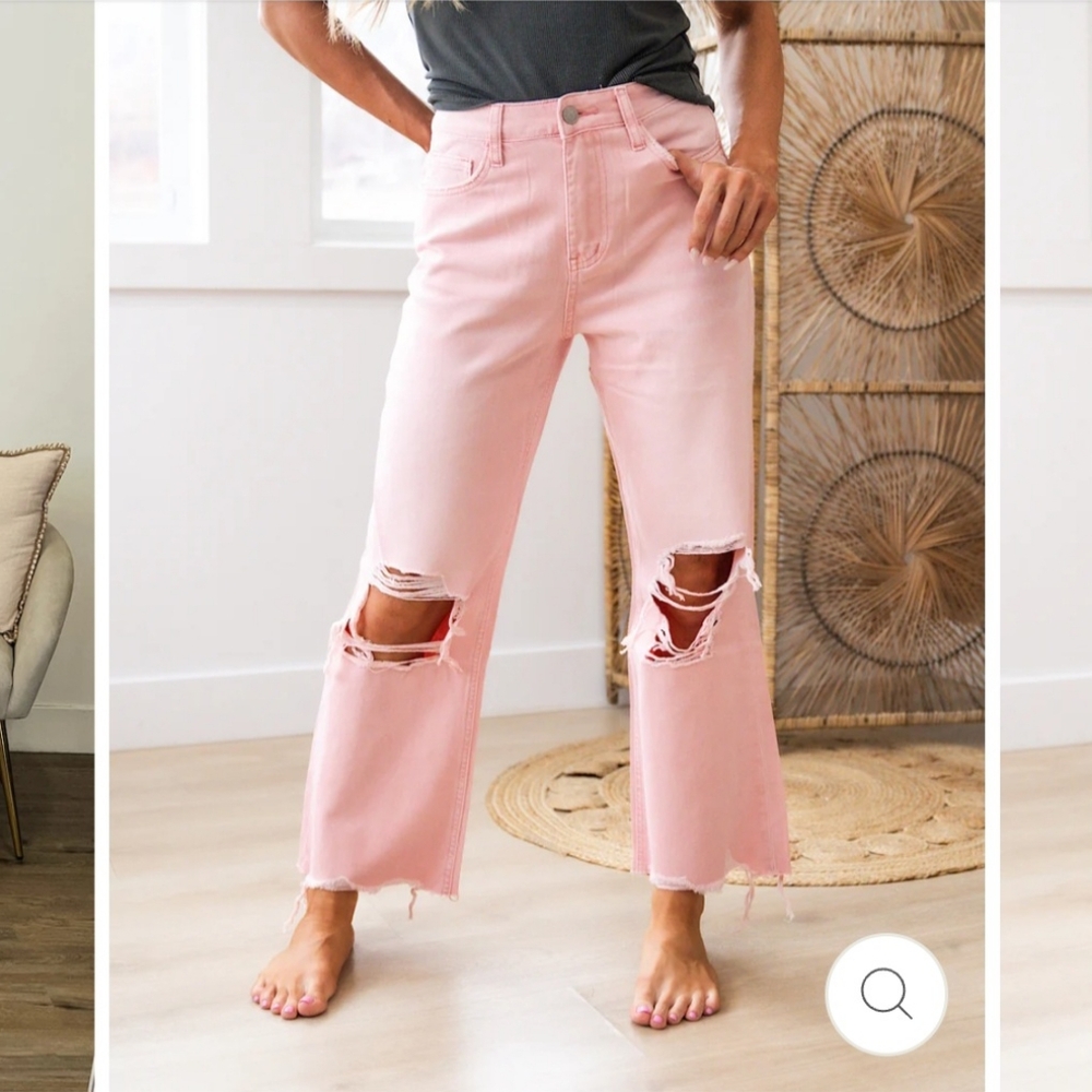 VERVET BY FLYING MONKEY Pink Flare Jeans